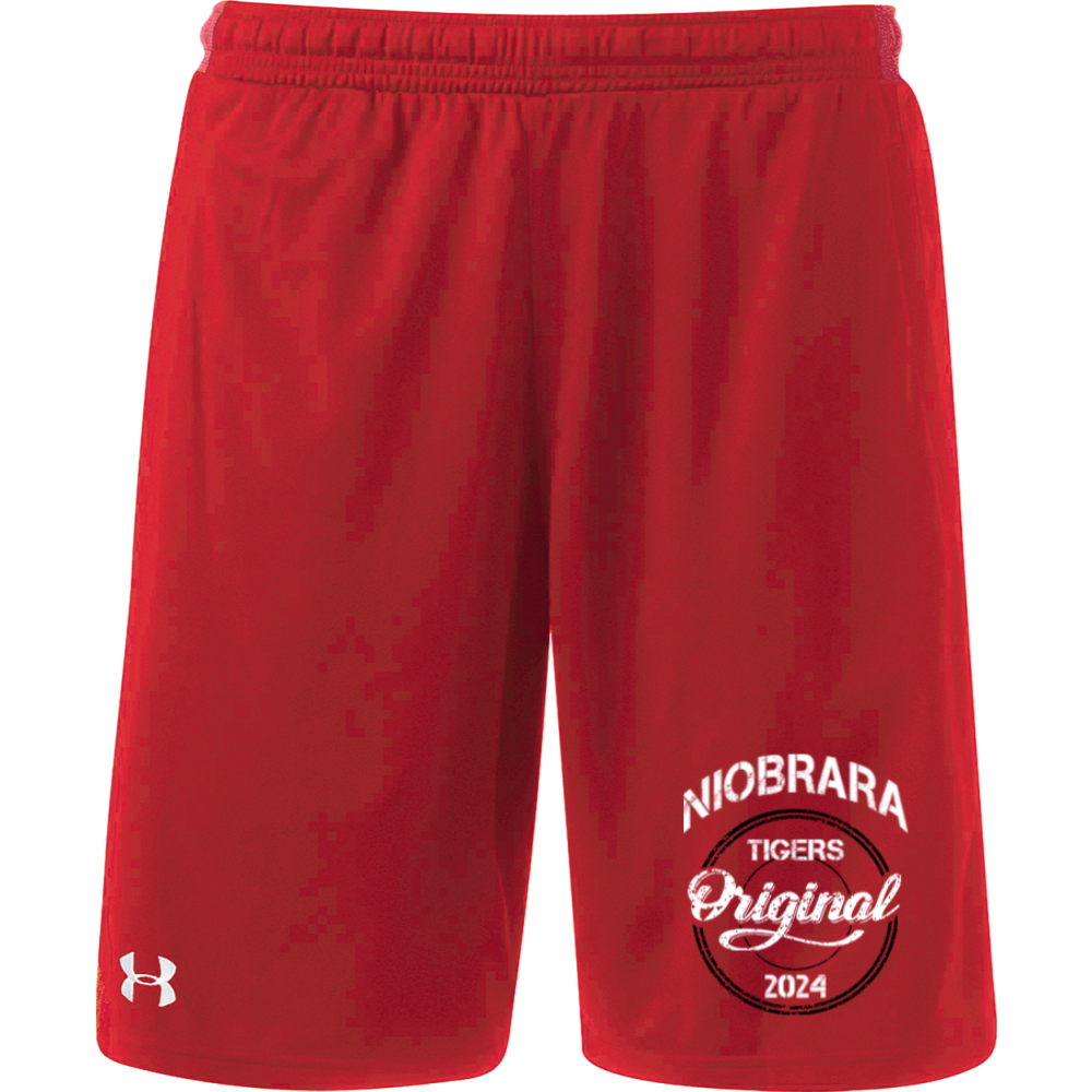 Niobrara Tigers Men's UA Locker 9 Pocketed Shorts - Game One